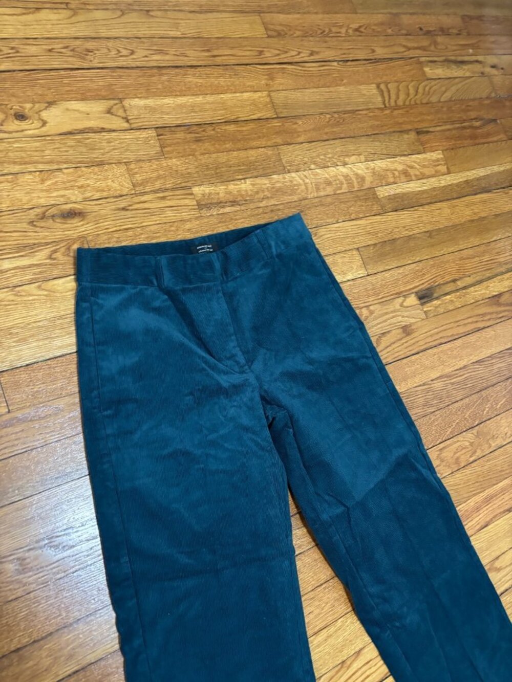Banana Republic Womens Straight Trouser Pants Size 10 Green Flat Front Corduroy - Picture 2 of 5